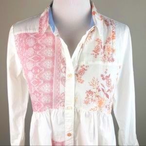 Anthropologie Maeve Mavis Patchwork Top Size Small